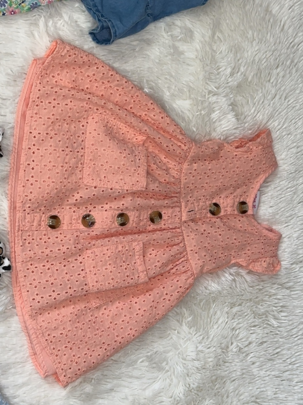Girls Mixed Dress Bundle - Red Plaid, Leopard, Coral Eyelet + More - Picture 6 of 6